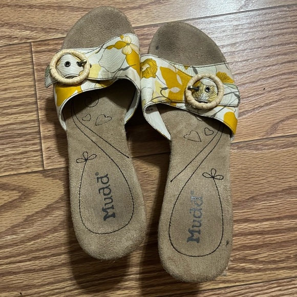 y2k Mudd Floral Wedge Sandals 8 - Picture 4 of 5